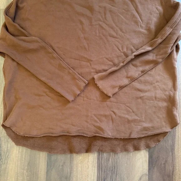 NEW Frank & Eileen Effie Capelet in Cinnamon Triple Fleece Funnel Neck Sz S - Picture 4 of 8